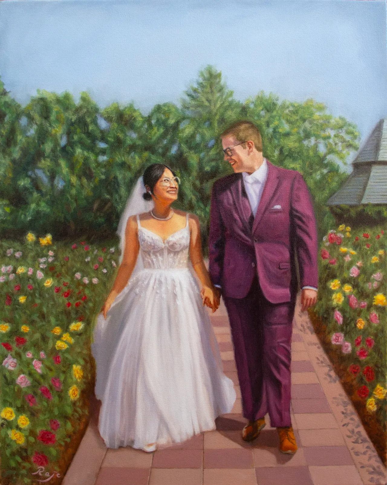 Wedding painting for Anh & Carl